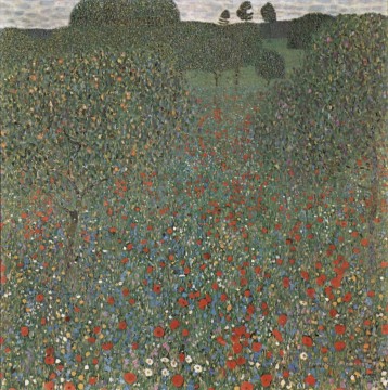Mohnfeld symbolisme Gustav Klimt Peinture à l'huile